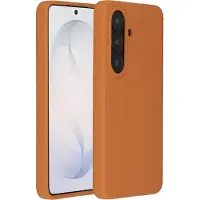 Accezz Coque Liquid Silicone avec MagSafe pour Samsung Galaxy S26 - Orange