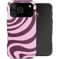 Selencia Coque arrière Vivid Apple iPhone 17 Pro Max - Wavy Swirl Pink Plum