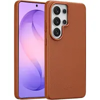 Accezz Coque arrière en cuir avec MagSafe Samsung Galaxy S26 Ultra - Sienna Brown