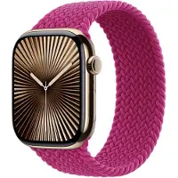 Apple Bracelet Solo tressé pour Watch | 44/45/46/49 mm - Taille 1 - Magenta