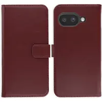 Selencia Étui portefeuille en cuir véritable pour Google Pixel 9A - Burgundy
