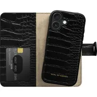 IDEAL OF SWEDEN Magnet Wallet+ Étui portefeuille Apple iPhone 16 - Black Croco