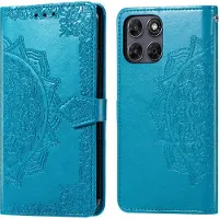 IMoshion Etui de télephone Mandala pour Motorola Moto G77 / G67 - Turquoise