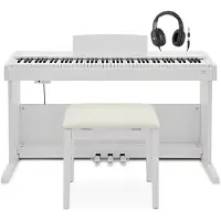 Gear4Music VISIONKEY-500 Digital Piano Stool Pack Matte White