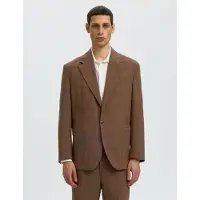 Selected Coupe Décontractée Blazer Homme Marron 90