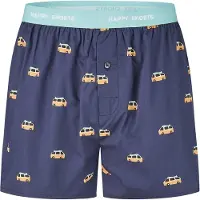 Happy Shorts Boxers ' Sommer Style ' bleu foncé / mélange de couleurs