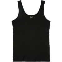 Brandit Top de - Débardeur Côtelé - S - XXL - pour Femme - noir - Taille XXL