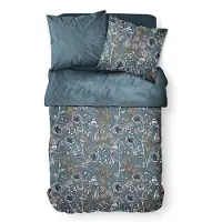 TODAY Sunshine Parure de lit 2 personnes en coton 0.19 - 1 housse de couette 220 x 240 cm + 2 taies d'oreiller 63 x 63 cm