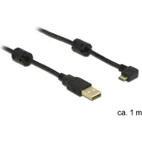 DeLOCK 83250 USB Kabel A -> Micro-B 90° St/St 1.00m sw