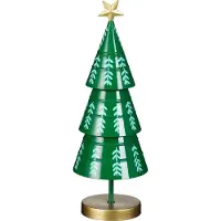 Mica Decorations Décoration Arbre de Noël - H46 x Ø13 cm - Fer - Vert
