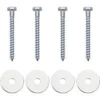 vidaXL : 4 ancres de sol, en métal galvanisé, couleur argent