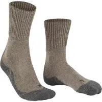 Falke - Chaussettes de randonnée en laine de mérinos - TK1 Adventure Wool M Kitt Mouline pour Femme en Laine - Taille 42-43 - Beige