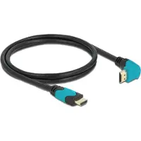 DeLOCK Câble HDMI haute vitesse (1 m), Câble vidéo, Noir, Turquoise