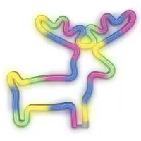 Forever Light Néon LED signe lumière batterie / USB LED lumière Accueil veilleuse Moose - Multicolor