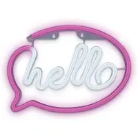 Forever Light Lampe néon à LED HELLO rose/blanc - FLNE15