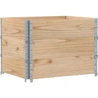 vidaXL Rehausses pour palettes, lot de 3, 80 x 60 cm, bois massif de pin
