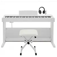 Gear4Music VISIONKEY-500 Digital Piano Bench Pack Matte White