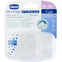 Chicco Sucette Physio Luxe full silicone 16-36m crystal 2 pcs