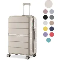 SKYCASES Urban Adventurer - Valise bagage à main - Serrure à numéro - 44L - Roues pivotantes - Valise de voyage avec serrure à bagage - Trolley léger - Beige