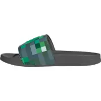 Adidas Claquettes / Tongs 'ADILETTE SHOWER - MINECRAFT' anthracite / vert clair / vert foncé / blanc