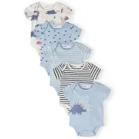 MINOTI Barboteuse / body bleu clair / bleu foncé / coquille d'oeuf