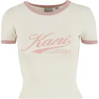 Karl kani T-shirt 'Varsity' beige clair / rose clair