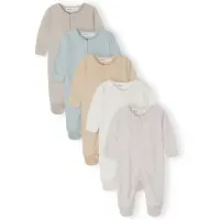 MINOTI Barboteuse / body beige / écru / bleu clair / gris / gris clair