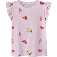 Name it T-Shirt 'NMFJOVINER' citron / sapin / rosé / rouge foncé