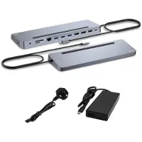 I-Tec i-tec USB-C Metal Ergonomic 3x 4K Display Docking Station with Power Delivery 100 W + Universal Charger 100 W
