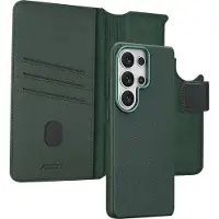 Accezz Étui de télephone portefeuille en cuir 2-en-1 avec MagSafe Samsung Galaxy S26 Ultra - Cedar Green