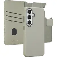Accezz Étui de télephone portefeuille en cuir 2-en-1 avec MagSafe Samsung Galaxy S26 - Light Grey