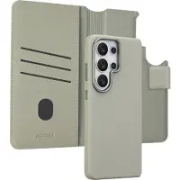 Accezz Étui de télephone portefeuille en cuir 2-en-1 avec MagSafe Samsung Galaxy S26 Ultra - Light Grey
