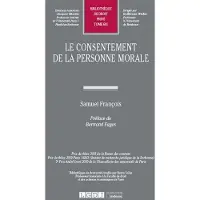 Lgdj Le consentement de la personne morale