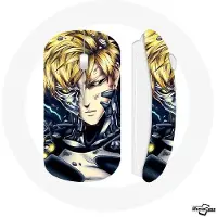 MANIACASE Souris Sans Fil - - Genos One Punch Man - Jaune - Clé USB wifi - Compatible Mac et PC