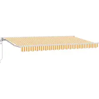 vidaXL Cadre d'auvent jaune et blanc 400 x 200 cm