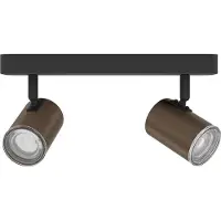Eglo Projecteurs de salle de bain Consuma 1 2x GU10 - noir avec bronze