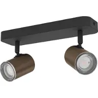 Eglo Projecteurs de salle de bain Consuma 1 2x GU10 - noir avec bronze