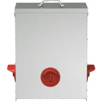 vidaXL Distributeur de nourriture pour poulets, argenté, 32,5 x 20,5 x 43 cm, capacité de 25 kg