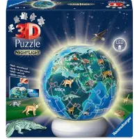 Ravensburger The Earth By Night 3d Puzzle Bleu Enfants