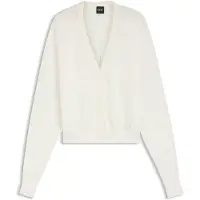 BOSS Cardigan en lin et coton avec devant boutonné