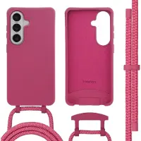 IMoshion Coque arrière Color avec cordon amovible et MagSafe Samsung Galaxy S26 - Raspberry