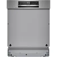 Bosch Série 6 SMI6ECS12E Lave-vaisselle semi-intégré, hauteur 81,5 cm, largeur 60 cm, acier brossé