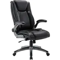 COLAMY Chaise de bureau , fauteuil de direction ergonomique pivotant pouvant supporter jusqu'à 150 kg, couleur noire