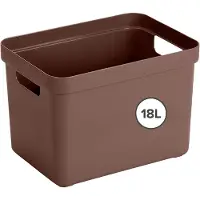 Sunware Boîte de rangement Sigma, capacité 18 litres, couleur chocolat