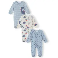 MINOTI Pyjama bleu marine / bleu clair / rouge foncé / blanc