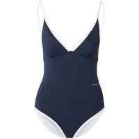 Marc O'Polo Maillot de bain 'Essentials' bleu marine / blanc