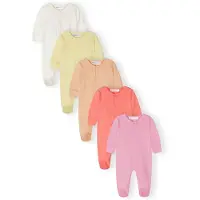 MINOTI Barboteuse / body jaune clair / lilas / abricot / mandarine / coquille d'oeuf