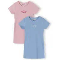 MINOTI Robe bleu clair / rose / rose foncé / blanc