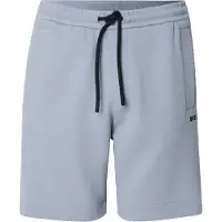 BOSS Short en jersey piqué de coton mélangé avec logo brodé