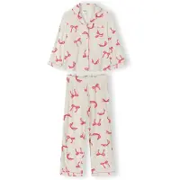MINOTI Pyjama framboise / blanc